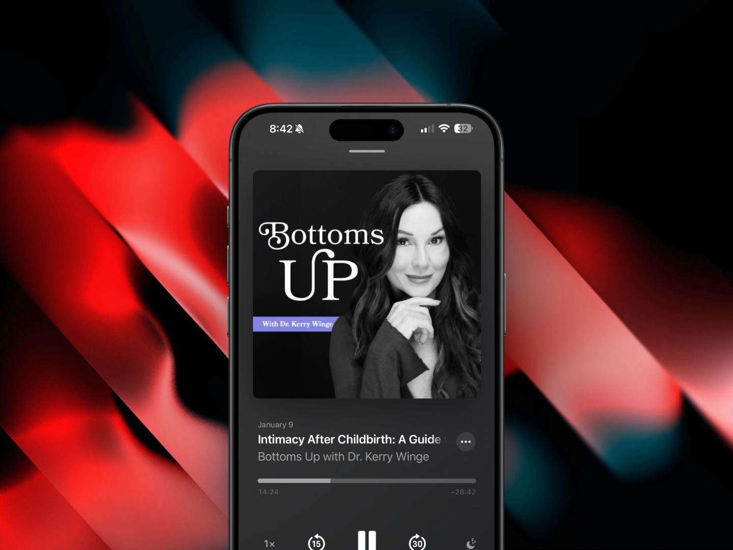 Bottoms Up Podcast Logo, produced by Podcast Studio X